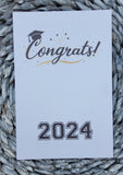 Wooden 2024 Grad - Graduation ornament or car charm - Gift for 2024 Senior, Graduation Gift
