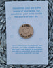 Wooden Pocket hug token love gift A smile can be source of joy - Inspiration, thinking of you, Pick Me Up Gift, Motivation, Friendship