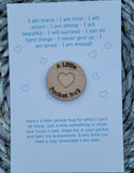 Wooden Pocket hug token love gift I am brave, i am kind- Inspiration, thinking of you, Pick Me Up Gift, Motivation, Graduation, Friendship
