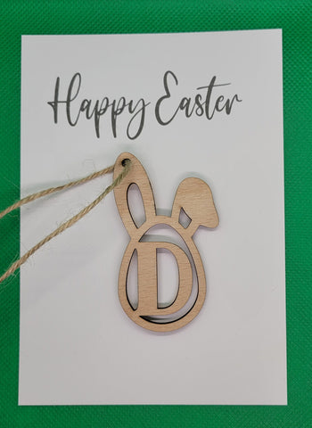 custom Initial Easter Tag Letter Personalised Wooden Easter eggs Basket Tags - Personalised