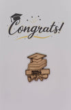 Wooden 2024 Grad - Graduation ornament or car charm - Gift for 2024 Senior, Graduation Gift