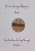 Wooden Pocket hug token You are stronger than you know -Brave - Inspiration, thinking of you, Pick Me Up Gift, Motivation, Friendship