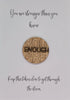 Wooden Pocket hug token You are stronger than you know - Enough-  Inspiration, thinking of you, Pick Me Up Gift, Motivation, Friendship