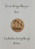 Wooden Pocket hug token You are stronger than you know - Smile-  Inspiration, thinking of you, Pick Me Up Gift, Motivation, Friendship