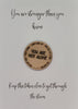 Wooden Pocket hug token You are Enough - You are not alone -  Inspiration, thinking of you, Pick Me Up Gift, Motivation, Friendship
