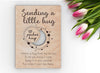 Wooden Valentine's card with pocket token | Sending a little hug wooden wallet token for Someone You Love for Family or Friends