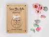 Wooden Personalized Save the Date Card with Keychain, Wedding Invitation, Wood Save The Date Puzzle wedding token wedding invite