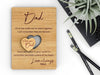 Wooden pocket hug token Happy Fathers Day ! | Personalized Fathers Day Little Pocket Hug Heart Token Card