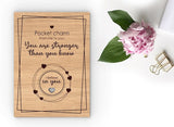 Wooden pocket hug token ‘Encouraging Motivational card with token | Strength Gift | Strong Woman Gift | ‘You are stronger than you know