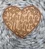 Wooden Birthday Wishes Coaster, Banners, cake, balloons Birthday Gift  thinking of you, coaster, Coaster token encouragement gift