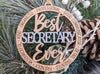 DIY Paint your own Wooden Secretary gift tag, Secretary Ornament, Best Secretary Ever