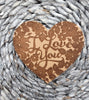 Wooden Valentines I love you Coaster, lovers Gift  thinking of you, coaster, Coaster token encouragement gift