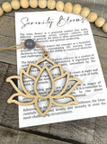 Wooden Serenity Blooms Lotus Ornament, Lotus Ornament, Tranquility Gift, Car Charm, Story, Lotus Flower, peace, harmony Ornaments