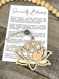 Wooden Serenity Blooms Lotus Ornament, Lotus Ornament, Tranquility Gift, Car Charm, Story, Lotus Flower, peace, harmony Ornaments