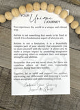 Wooden Your Unique Journey Autism Awareness Infinity Ornament, Autism Gift, Autism Awareness Car Charm, Story Ornaments