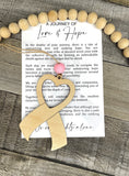 Wooden A Journey of Love and Hope Cancer Awareness Ornament, Cancer Awareness Gift, Cancer Awareness Car Charm, Story Ornaments
