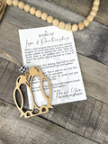 Wooden Love - Partnership Penguin Ornament, My Penguin Ornament, Partnership Gift, Car Charm, Love Bond Gift, Story Ornaments