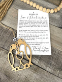 Wooden Love - Partnership Penguin Ornament, My Penguin Ornament, Partnership Gift, Car Charm, Love Bond Gift, Story Ornaments