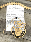 Wooden The Wise Educator Owl Ornament, Teacher Ornament, Educator Gift, Car Charm, Teacher-Student Bond Gift, Story Ornament