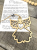 Wooden A Divine Messenger Angel Ornament, Angel Ornament, Divine Angel Wings, Car Charm, Heavenly Angel Gift, Story Ornaments