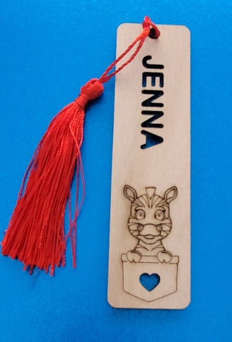 Zebra Wooden Personalized Bookmark, Gifts For Teacher, Custom wood Bookmark, Gifts For Readers, Cute Bookmark, Gift For Women, Aesthetic