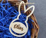 Wooden Easter eggs Basket Tags - Personalised