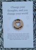 Wooden Pocket hug token love gift Change your thoughts- Inspiration, thinking of you, miss you  Pick Me Up Gift, Motivation, Friendship