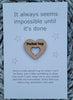 Wooden Pocket hug token love gift Impossible till its done- Inspiration, miss you  Pick Me Up Gift, Motivation, Graduation, Friendship