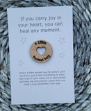 Wooden Pocket hug token love gift Carry joy in your heart- Inspiration, thinking of you, Pick Me Up Gift, Motivation, Graduation, Friendship