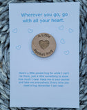 Wooden Pocket hug token love gift Graduation Travel gift- Inspiration, thinking of you, Pick Me Up Gift, Motivation, Graduation, Friendship