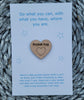 Wooden Pocket hug token love gift Do what you can - Inspiration, thinking of you, Pick Me Up Gift, Motivation, Graduation, Friendship