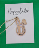 custom Initial Easter Tag Letter Personalised Wooden Easter eggs Basket Tags - Personalised