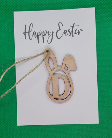 custom Initial Easter Tag Letter Personalised Wooden Easter eggs Basket Tags - Personalised