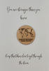 Wooden Pocket hug token You are stronger than you know - Dont change your smile-  Inspiration, thinking of you, Motivation, Friendship