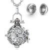 16mm Urn Cremation Ratta Opened Cage Locket Ash Pendant Holder Necklace For Ashes