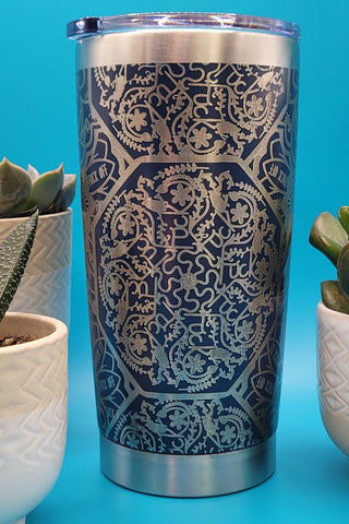 Hidden Swear Word Tumbler  Mandala Laser Engraved 20oz Insulated Tumbler, Funny Tumbler Cuss Word Tumbler Funny Gift cuss word