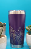 Calla Lilies Laser Engraved 20oz Double Wall Insulated Tumbler Travel mug, Teacher gift, mom gift, daughter gift, granny gift