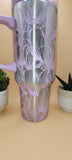 Tulips 40oz Double Wall Insulated Tumbler with Handles Gift for mom, Granny, sister, Niece, Teacher gift, mom gift