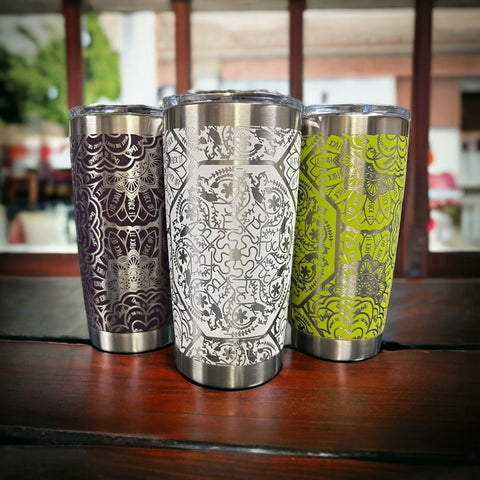 Hidden Swear Word Tumbler  Mandala Laser Engraved 20oz Insulated Tumbler, Funny Tumbler Cuss Word Tumbler Funny Gift cuss word