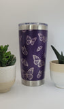 Butterflies gift Laser Engraved 20oz Double Wall Insulated Tumbler Travel mug,Seamless Tumbler ,Gift for mum,daughter, sisiter