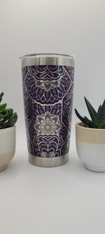 Hidden Swear Word Tumbler  Mandala Laser Engraved 20oz Insulated Tumbler, Funny Tumbler Cuss Word Tumbler Funny Gift cuss word