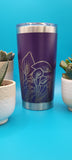 Calla Lilies Laser Engraved 20oz Double Wall Insulated Tumbler Travel mug, Teacher gift, mom gift, daughter gift, granny gift