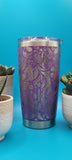 Boho Paisley Floral 20oz Double Wall Insulated Tumbler Travel mug, Gift for mom, teacher gift, auntie, daughter, Granny gift