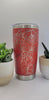 Peonies Flowers gift Laser Engraved 20oz Double Wall Insulated Tumbler Travel mug,Seamless Tumbler ,Gift for mum,daughter, sisiter