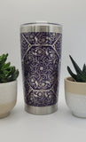 Hidden Swear Word Tumbler  Mandala Laser Engraved 20oz Insulated Tumbler, Funny Tumbler Cuss Word Tumbler Funny Gift cuss word