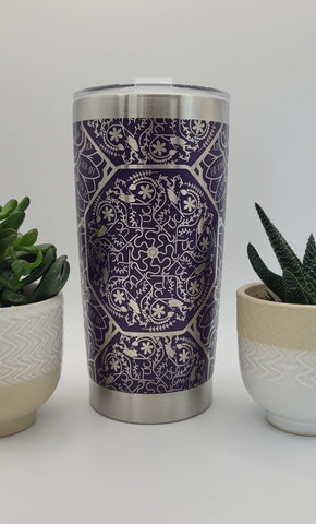 Hidden Swear Word Tumbler  Mandala Laser Engraved 20oz Insulated Tumbler, Funny Tumbler Cuss Word Tumbler Funny Gift cuss word