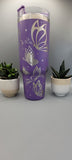 Whimsical Butterfly butterflies 40oz Double Wall Insulated Tumbler with Handles Gift for mom, Granny, sister, Teacher gift