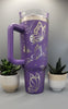Whimsical Butterfly butterflies 40oz Double Wall Insulated Tumbler with Handles Gift for mom, Granny, sister, Teacher gift