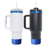 Any of our Designs 40oz Double Wall Insulated Tumbler with Handles Gift for mom, Granny, sister, Niece, Teacher Engraves Blue