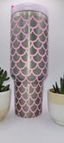 Mermaid Scales gift 40oz Double Wall Insulated Tumbler with Handles Gift for mom, Granny, sister, Niece, Teacher gift